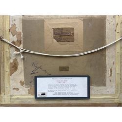 George Hall Neale (British 1863-1940): 'Clovelly - Up and Down Along', oil on board signed and dated 1919, original label verso 37cm x 45cm