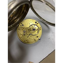 Two silver cased keywind pocket watches, hallmarked
