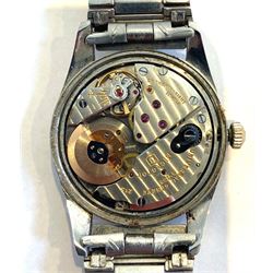 Universal Geneve Polerouter gentleman's stainless steel 28 jewel automatic microtor wristwatch design by Gerald Genta, Cal. 215, Ref. 203557-2, serial No. 1942611, on stainless steel strap