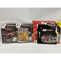 Panini Formula 1 The Car Collection - twelve blister packed racing cars and quantity of periodicals; nine mostly unopened Atlas Editions British Touring Car Champions; and six other boxed/blister packed die-cast models of racing cars
