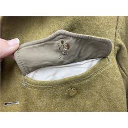 Japanese Type 38 winter tunic, the lining stamped with various Japanese character marks