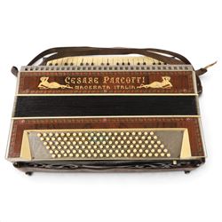 Italian Cesare Pancotti accordion, contained within a wooden case