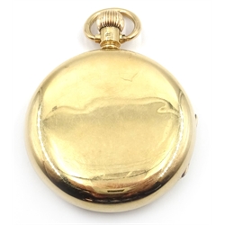  9ct rose gold cased pocket watch by Chronometer makers to the admiralty ?aw?ley & Co Birmingham 1916  