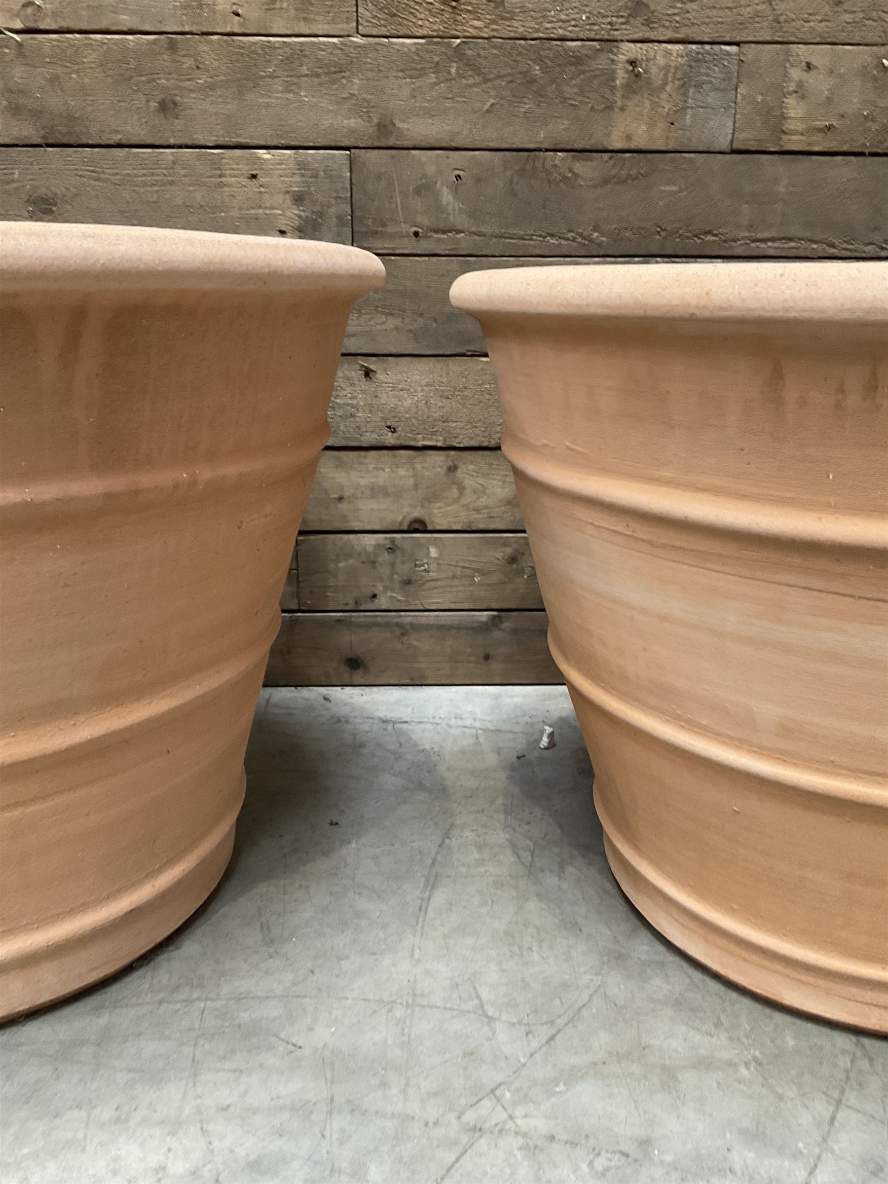 Pair terracotta planters