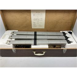 Astronomical telescope with achromatic coated lens, with tripod in wooden box 