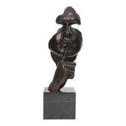 After Salvador Dali (Spanish 1904-1989): The Silence, bronze figure of face with finger ra...