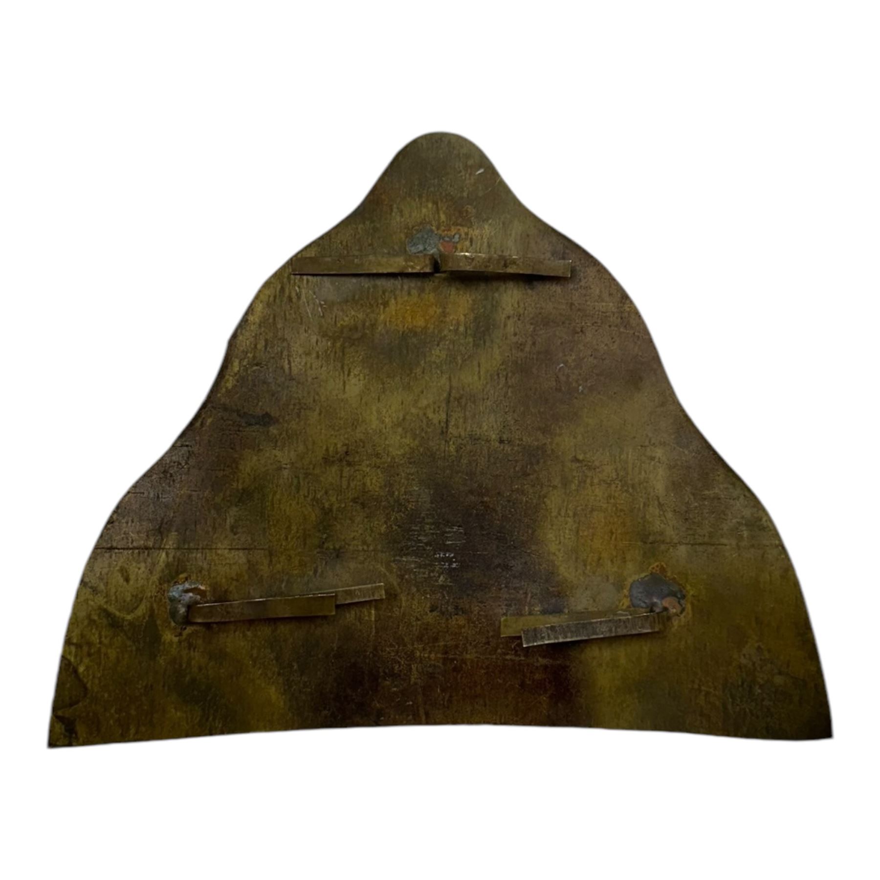 Kingdom of Italy Order of the Iron Crown replica, the Knight’s breast badge in gilt metal and enamel with crowned bust of Emperor Napoleon facing left to the centre, in fitted case, together with a reproduction helmet plate, plate H14cm