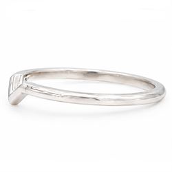 Tiffany & Co. platinum knife edge wishbone ring, hallmarked