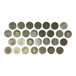Twenty-nine Great British pre 1947 silver halfcrown coins, including King George V 1930, 1931, 1935 etc