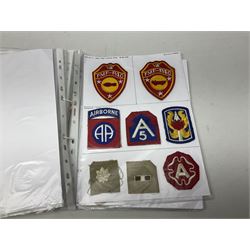 Collection of over one-hundred and thirty WW2 and Vietnam period American cloth badges