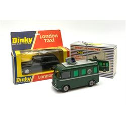 Dinky - B.B.C. T.V. Roving Eye Vehicle No.968; and London Taxi No.284, both boxed (2)