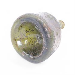 Early 18th century mallet shaped glass wine bottle, H20cm