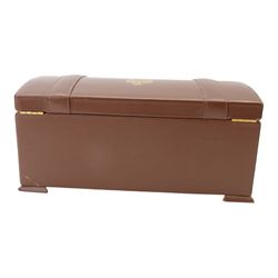 Rey Luis Felipe Gran Reserva, brandy, in American oak wrapped bottle, unknown contents and proof, within leather case 