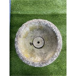 Pair of small sandstone garden urns - THIS LOT IS TO BE COLLECTED BY APPOINTMENT FROM DUGGLEBY STORAGE, GREAT HILL, EASTFIELD, SCARBOROUGH, YO11 3TX