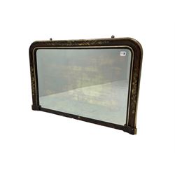 Over mantel mirror with gilt painted decoration