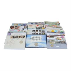 Approximately seventy-seven Royal Mail Royal Mint coin or medallion covers