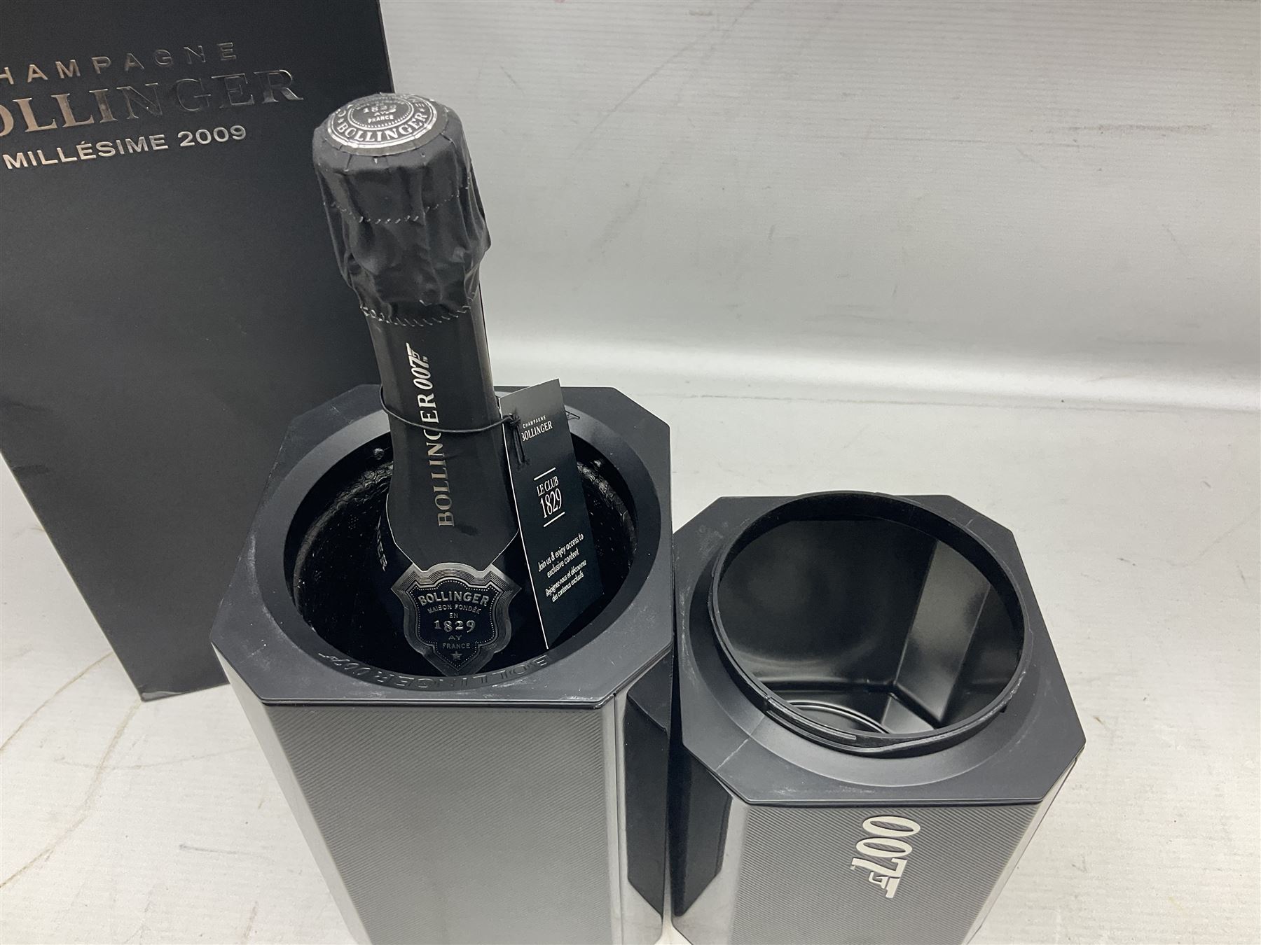 Bollinger Millesime, 2009, James Bond 007 Spectre champagne, housed in original black twist open presentation case, bag and tag, 75cl, 12% vol