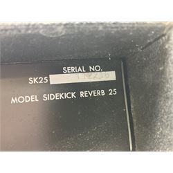 Aria Sinsonido mahogany electric travel guitar, serial no.0502385 L86cm; in original gig bag with earphones and GM11 Minituner; together with Fender Sidekick Reverb 25 amplifier and Marshall MG Series 15DFX amplifier (3)