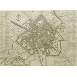 Francis Drake (British 1696-1771): 'A Plan of the City of York', 18th century engraved map...