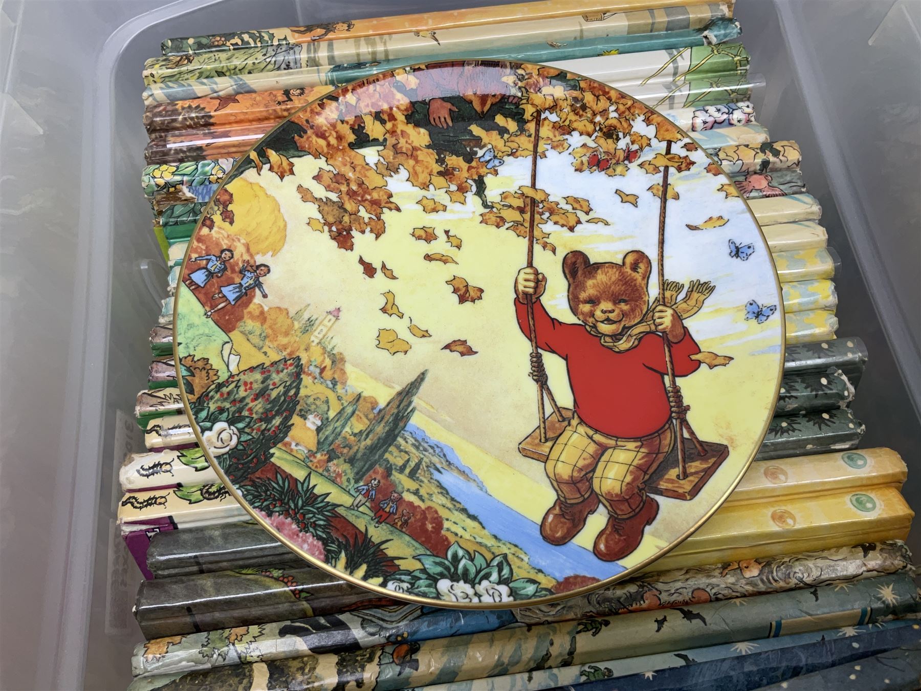 Sixty-eight Rupert Bear Annuals; almost complete run 1954 - 2016, lacking 1960/73/74; some duplicates/triplicates; together with a Wedgwood Rupert Bear Collector's plate (69)