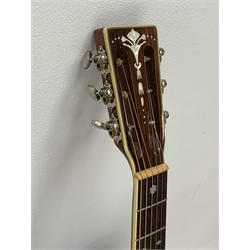 Crafter TR060 VLS-V Southern Jumbo acoustic guitar, violet sunburst gloss, rosewood back and sides, in carrying case