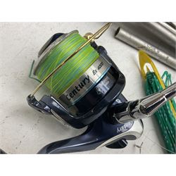 Abu Ambassadeur 7000 multiplier reel, Tenax century Ex4000 reel, fishing rods, nets and other fishing equipment 