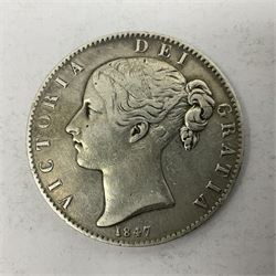 Queen Victoria 1847 silver crown coin