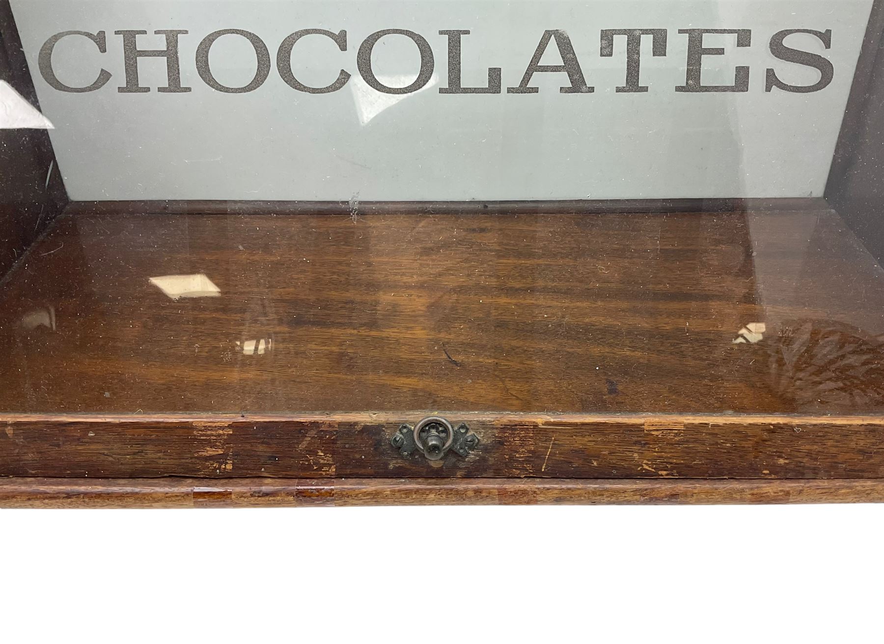 Cadbury's Chocolate - 20th century mahogany framed point-of-sale counter top display cabinet