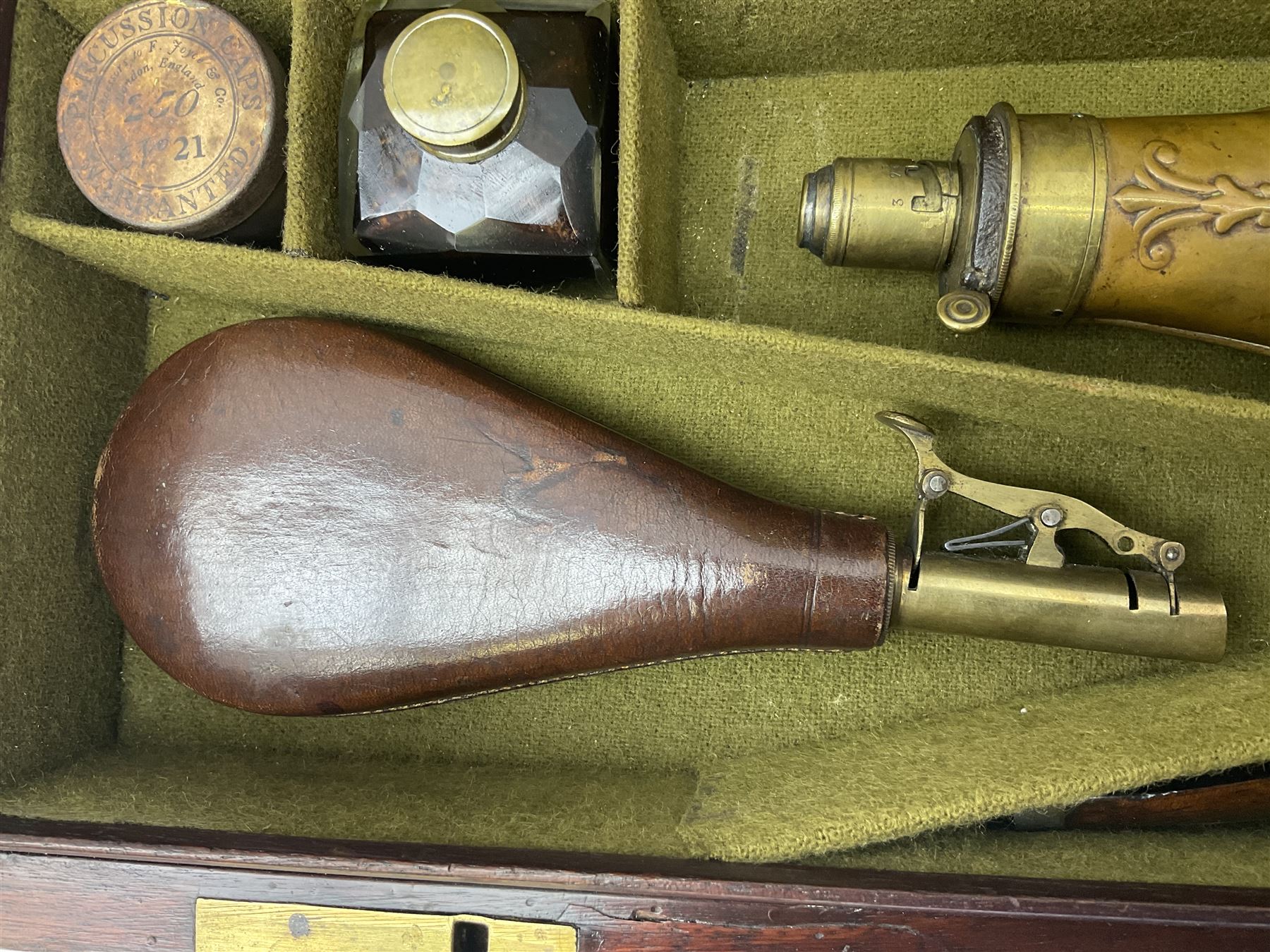 William Ling of London 15-bore double barrel side-by-side percussion shotgun, No.168, the 74cm (29