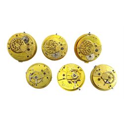 Three verge fusee watch movements by Mic