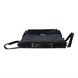 Black soft leather fitted brief case with shoulder strap W40cm, H30cm