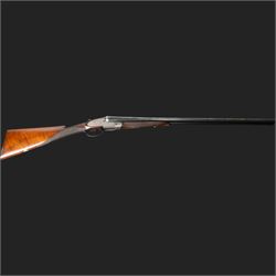 E Freeman, 12 bore double trigger sidelock, side by side shotgun, 71cm (28