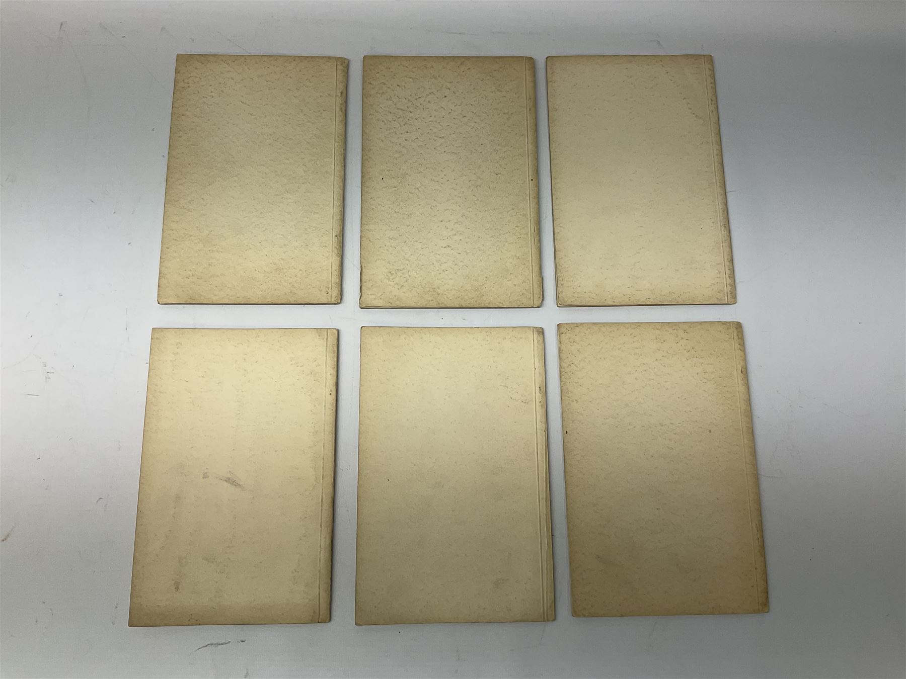 Set of six 1938 German booklets by Terramare Publications comprising No.1 Adolf Hitler by Philip Bouhler, No.2 German Political Profiles by Hans Heinz Sadila-Mantau, No.3 Versailles in Liquidation by Friedrich Grimm, No.4 German Law and Legislation by Erich Schinnerer, No.5 German Labour Service by Fritz Edel and No.6 Social Welfare in Germany by Werner Reher; some illustrated; all with English text (6)