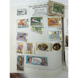 Great British and World stamps, including Belgium, Denmark, Ireland, France, Hungary, Italy, Poland, Spain etc, housed in various albums, books and loose, in one box