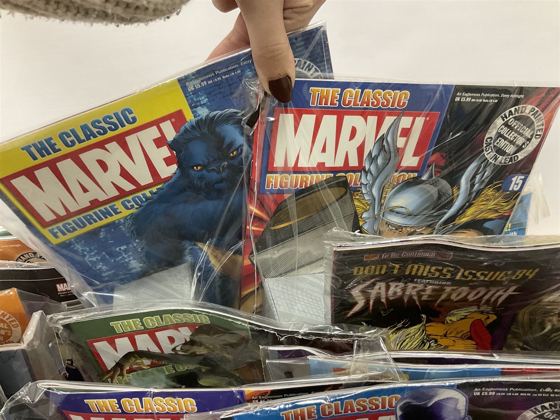Eaglemoss The Classic Marvel Figurine Collection - forty-one magazines with models each as issued in unopened plastic bags; eleven boxed models and eight loose periodicals; in three boxes (60)
