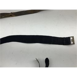 WW2 German Hitler Youth belt, the buckle marked 'Blut Und Ehre' and impressed RZM M/4/55 verso; and another Hitler Youth belt with similarly marked buckle (2)