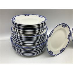 Burgess and Leigh Middleport pottery dinner wares decorated in the ‘Milford’ pattern, to include lidded tureens, graduated meat plates, dinner plates etc 