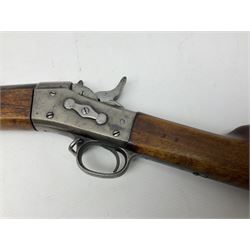 Late 19th century Swedish .50 cal. rolling block centre fire Remington rifle, the 95cm(37.5