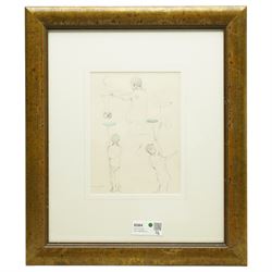 Robert 'Robbie' Wraith (British 1952-): 'The Spark Workshop 1999', set four pencil crayon and watercolour sketches signed and dated 1999 max 19cm x 29cm (4)