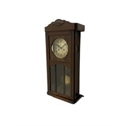 Oak cased 1930s wall clock