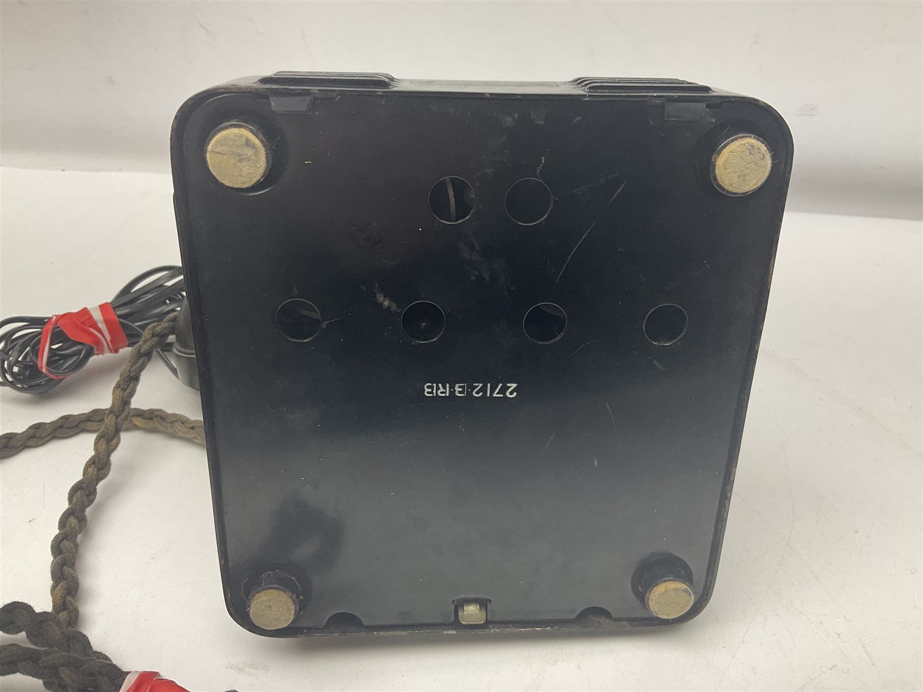 Belgique Bell Telephone by MFG Company with rotary dial and gilt decoration