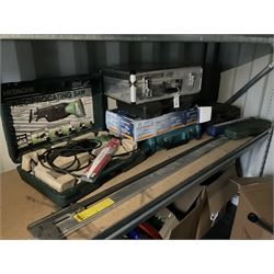Makita corded drill, Norton corebit set, torque wrench, staple guns, reciprocating saw and other tools - THIS LOT IS TO BE COLLECTED BY APPOINTMENT FROM DUGGLEBY STORAGE, GREAT HILL, EASTFIELD, SCARBOROUGH, YO11 3TX