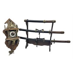 Modern sword set and wall clock