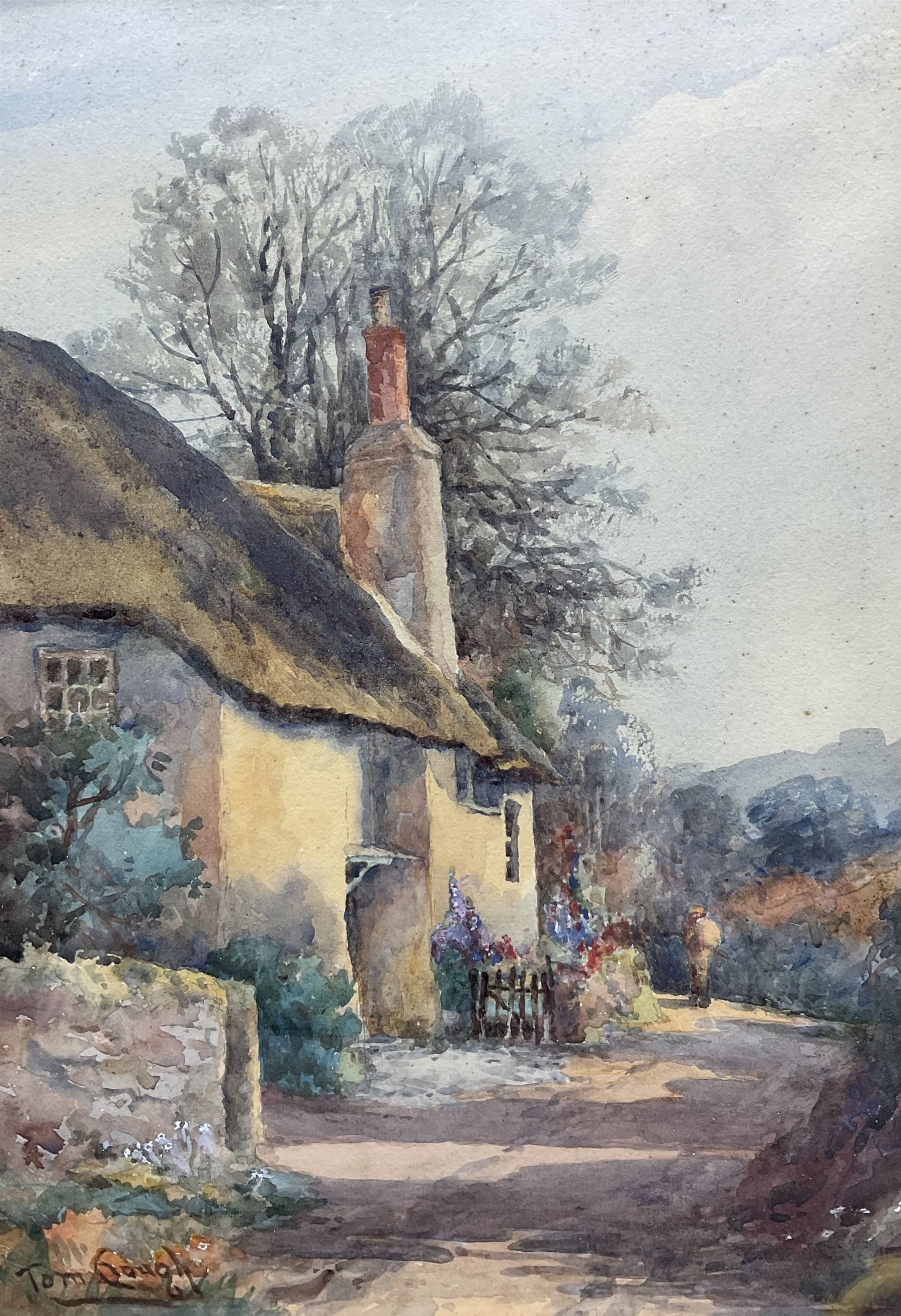 Tom Clough (British 1867-1943): 'Cottage at Coffinsweel near Newton', watercolour signed, titled verso 35cm x 24cm 