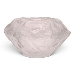 Glasbruk bowl by Gote Augustsen for Ruda, of textured dimond form, H12cm