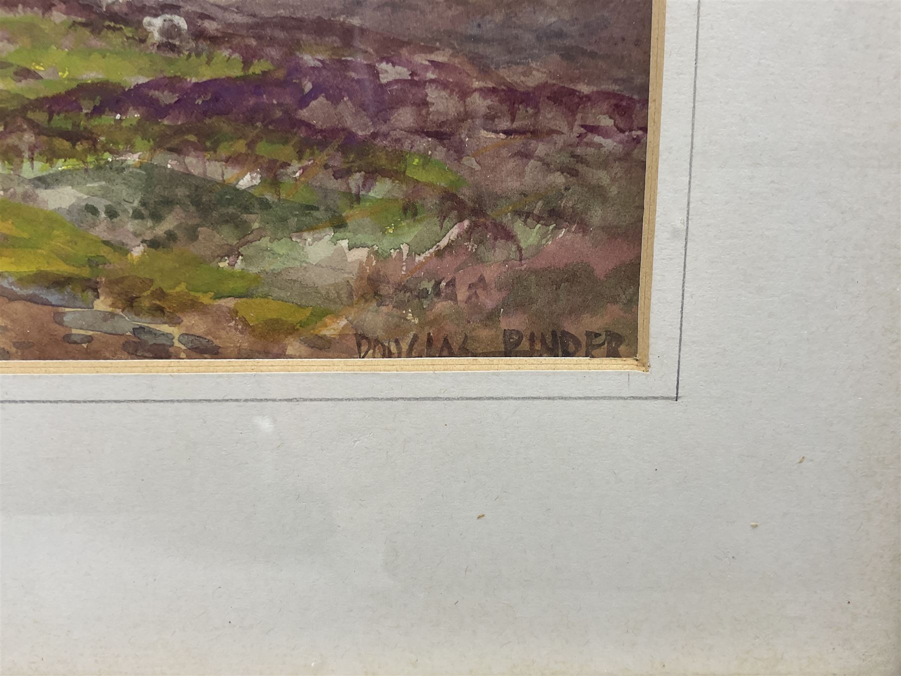Douglas Houzen Pinder (British 1886-1949): 'Bren Tor' Devon, watercolour signed and titled 28cm x 45cm
