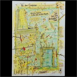 Charles Bronson (Charles Arthur Salvador) (British 1952-): A comprehensive collection of five hundred mixed media works executed between 2000 and 2025. Produced during the artist’s long-term incarceration, the works are primarily in ink, coloured pencil and mixed media on paper. The collection includes multiple formats: A5 (15 works), A4 (308 works), A3 (164 works) and A2 (13 works). Some are signed and dated; a number are executed on the reverse of official prison documents and other repurposed materials, reflecting the limited availability of art materials within the prison environment. This collection represents the largest body of the artist’s work to be offered as a single lot and has not previously been available on the market. (500) (unframed)

Notes: Dated examples span the period from 2000 to 2025, with the greatest concentration produced between 2012 and 2019 and including a group of recent large-scale works from the final years of the period; approximately twenty percent are undated.