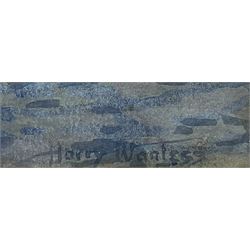 Harry Wanless (British c1872-1934): Ship Moored on Scarborough Harbourside, watercolour signed 24cm x 26cm 