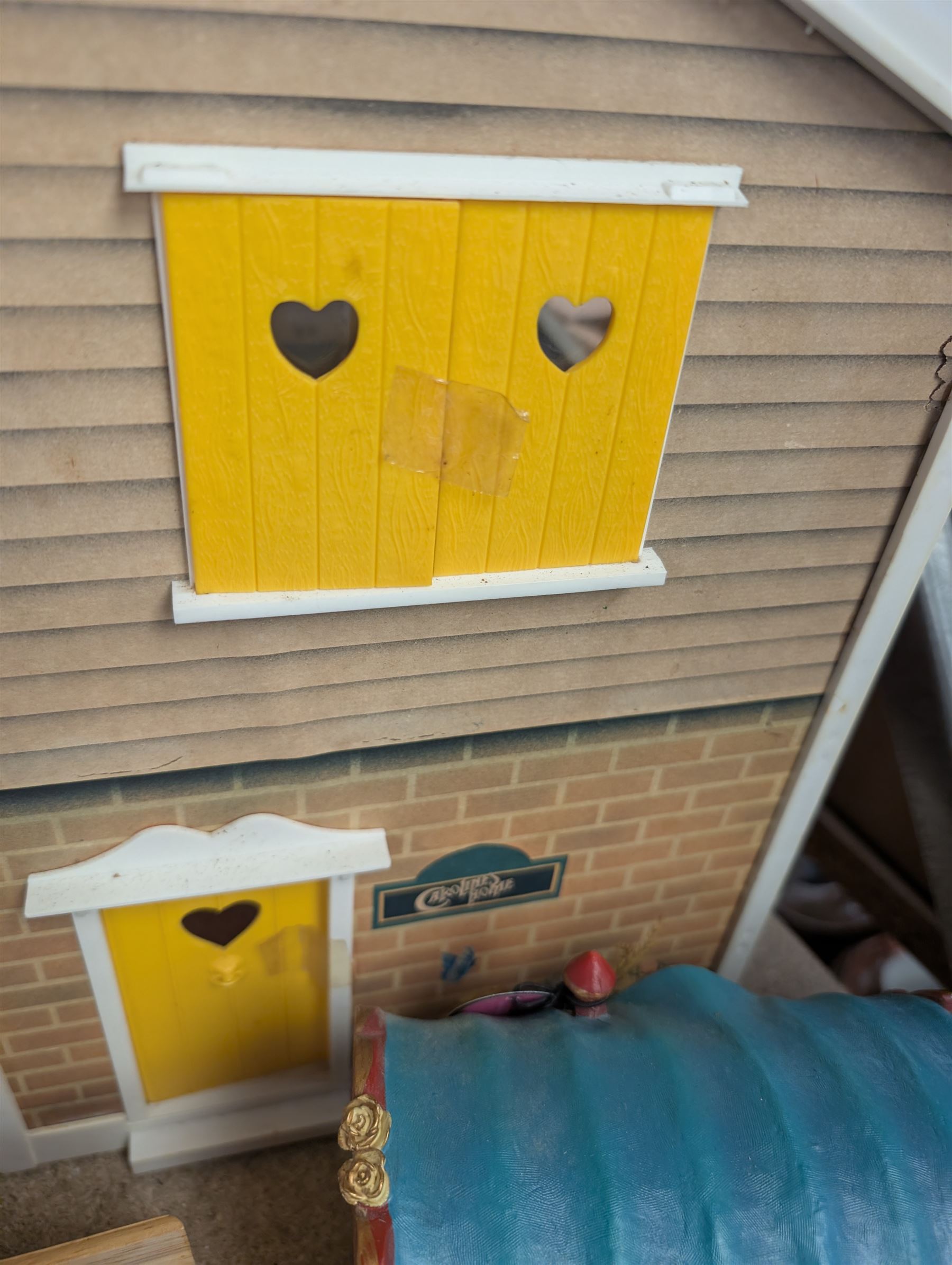 Burton Toys 'Caroline's Home' dolls house and a collection of dolls house furniture and accessories