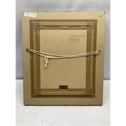 Michelle Saunders (British 1963-): The Footbridge at Grosmont near Whitby, oil on board signed 29cm x 23cm